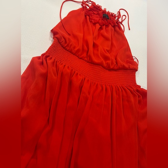 Banana Republic Deep Orange Halter Sundress with Ruffled Tiers
NWT
Size Large - Picture 6 of 8